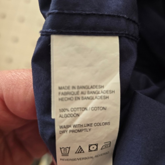 IZOD Saltwater Relaxed Classics Slim Fit Men's Blue Dot Print Button Down XL - Picture 6 of 8